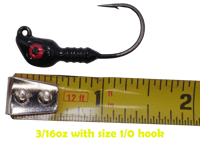Image 6 of "Wide Eye" Jig Head (3 Pack) Black