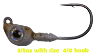 Image 3 of "Wide Eye" Jig Head (3 Pack) Shad