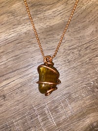 Image 1 of Tiger Eye Stone Copper Necklace