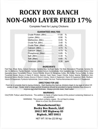 Rocky Box Ranch Non-GMO Layer Feed – 17% Protein