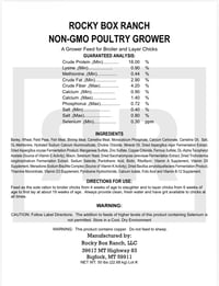 Rocky Box Ranch Non-GMO Poultry Grower – 18% Protein