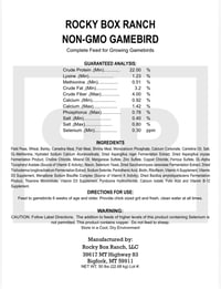 Rocky Box Ranch Non-GMO Gamebird – 22% Protein