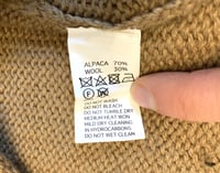 Image 6 of Van der Straete beams plus alpaca mix sweater, made in Peru, size M