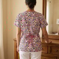Image 2 of Bold Leopard Comfort Scrub Top