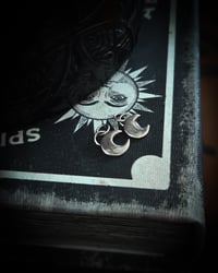 Small sterling silver moon charms 