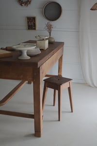 Image 3 of Ancienne table de métier en chêne massif - ancienne