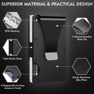 Omega Psi Phi card holder with money clip