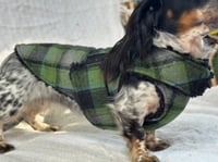 Image 4 of Green Grey Checkers Chest Cover Coat