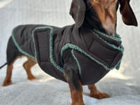 Image 1 of Black Puffer Chest Cover Coat