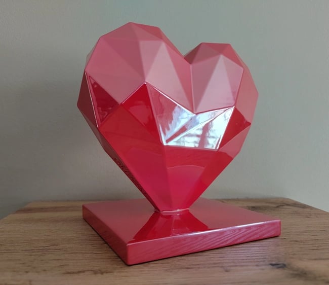 Richard Orlinski Sculpture HEART Red Pearl Coeur Saint Valentin 2026 