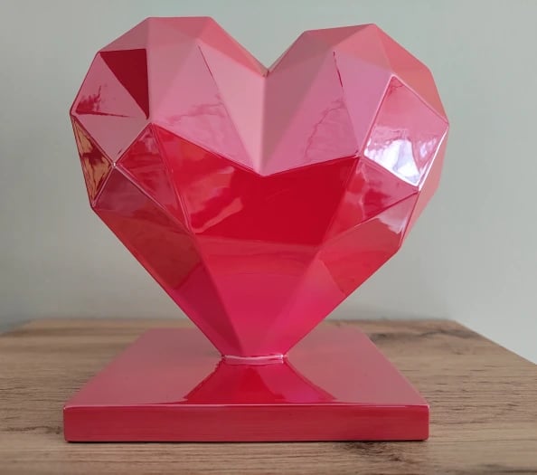 Richard Orlinski Sculpture HEART Red Pearl Coeur Saint Valentin 2026 