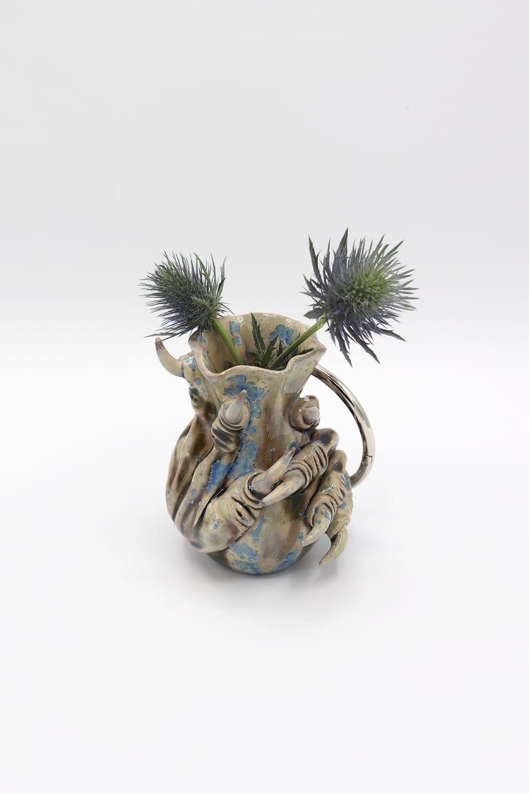 Mini vase with keychain — Crystallized Blue Image 2