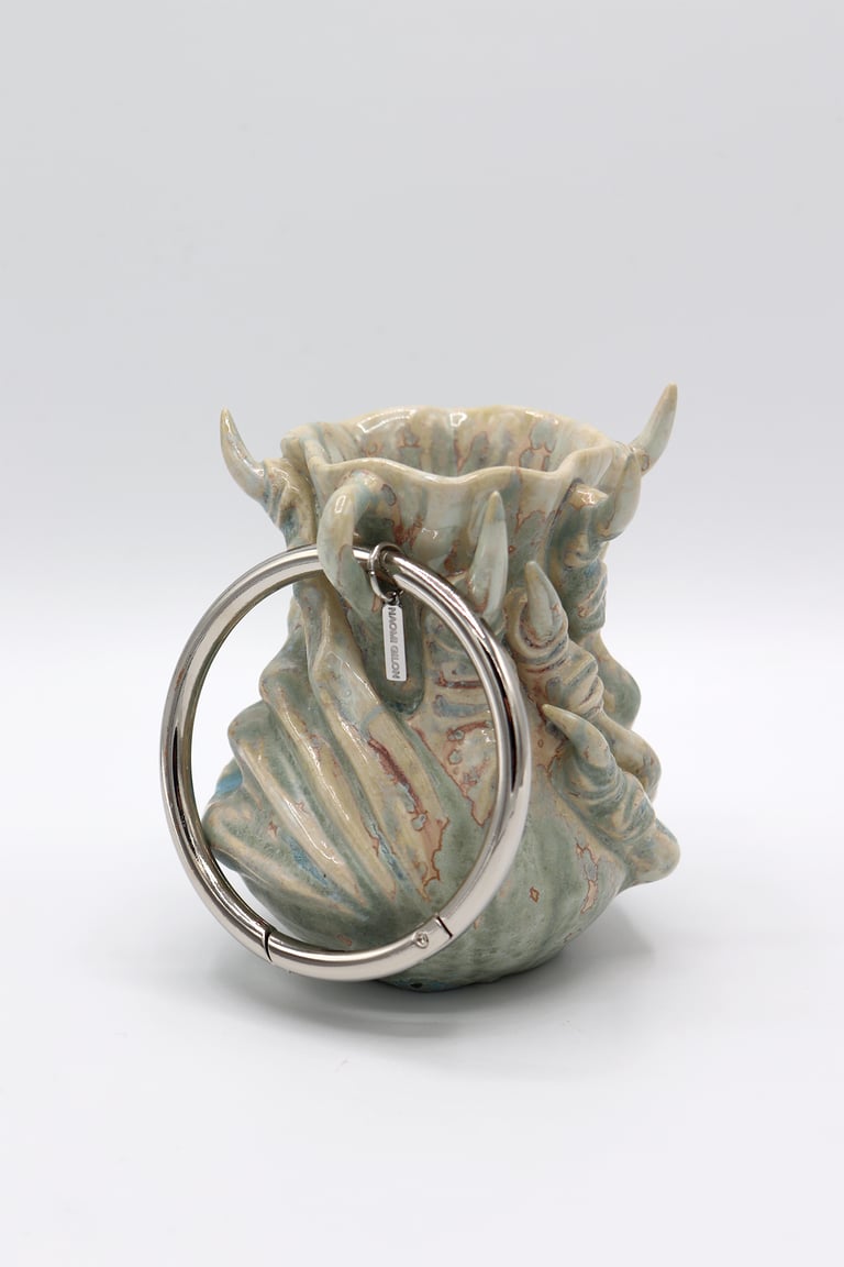Mini vase with keychain — Crystallized Celadon Image 2