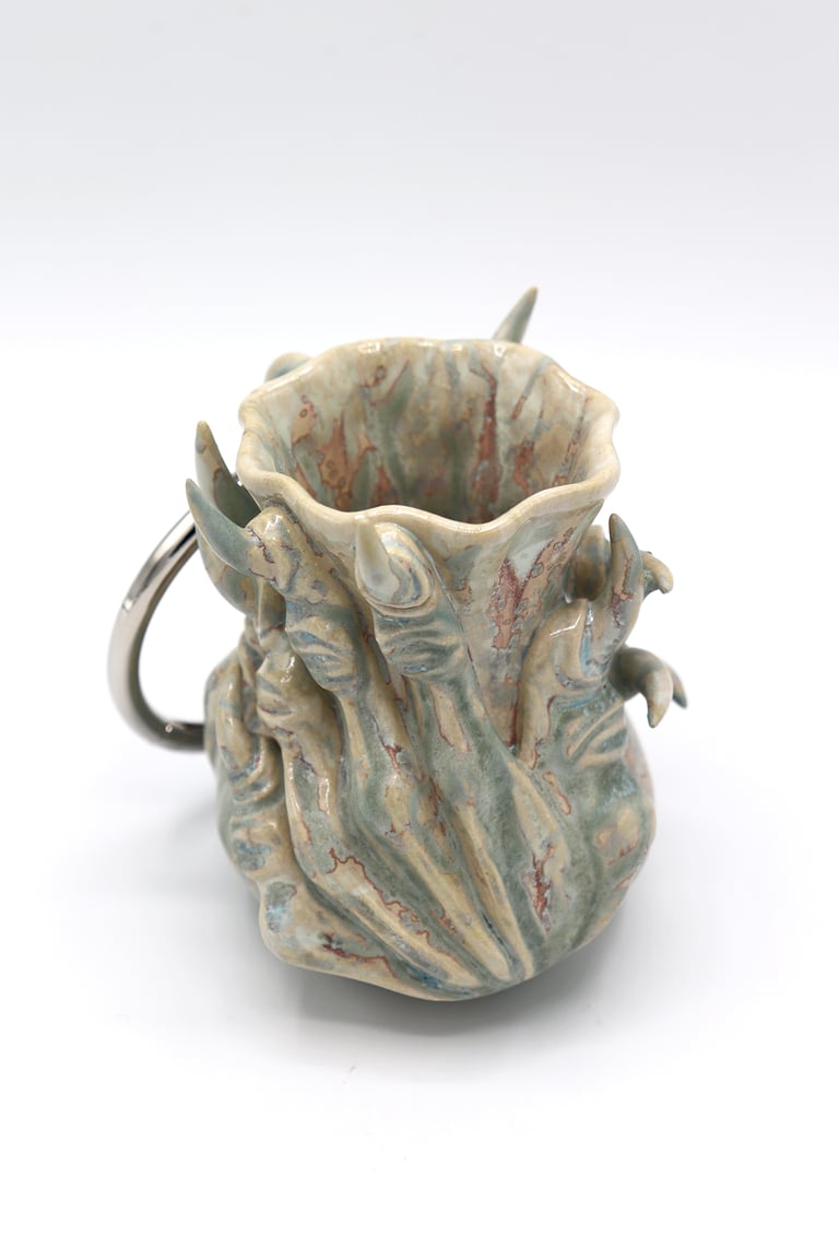 Mini vase with keychain — Crystallized Celadon