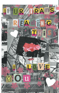 if ur trans and reading this (i love you) - POSTCARD