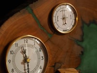 Image 3 of Live Edge Clock and Thermometer
