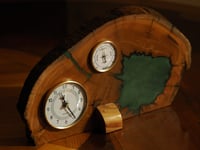 Image 4 of Live Edge Clock and Thermometer
