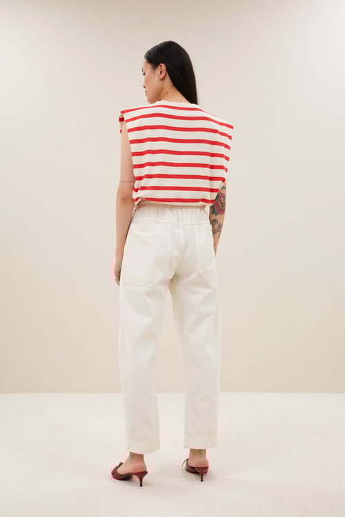 Image of 1-Camiseta diede Stripe top poppy red