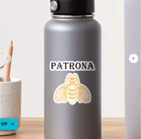 Image 2 of Patrona Tequila Beer Sticker, Mexican Lady Boss Gift, 3x3 in