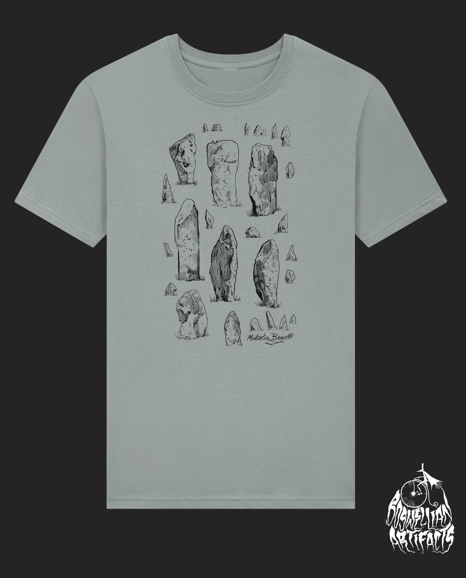 Stone Botherer T shirt in Light Grey