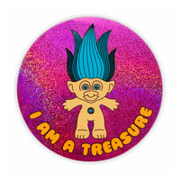 Image 1 of I Am A Treasure Troll Glitter Sticker