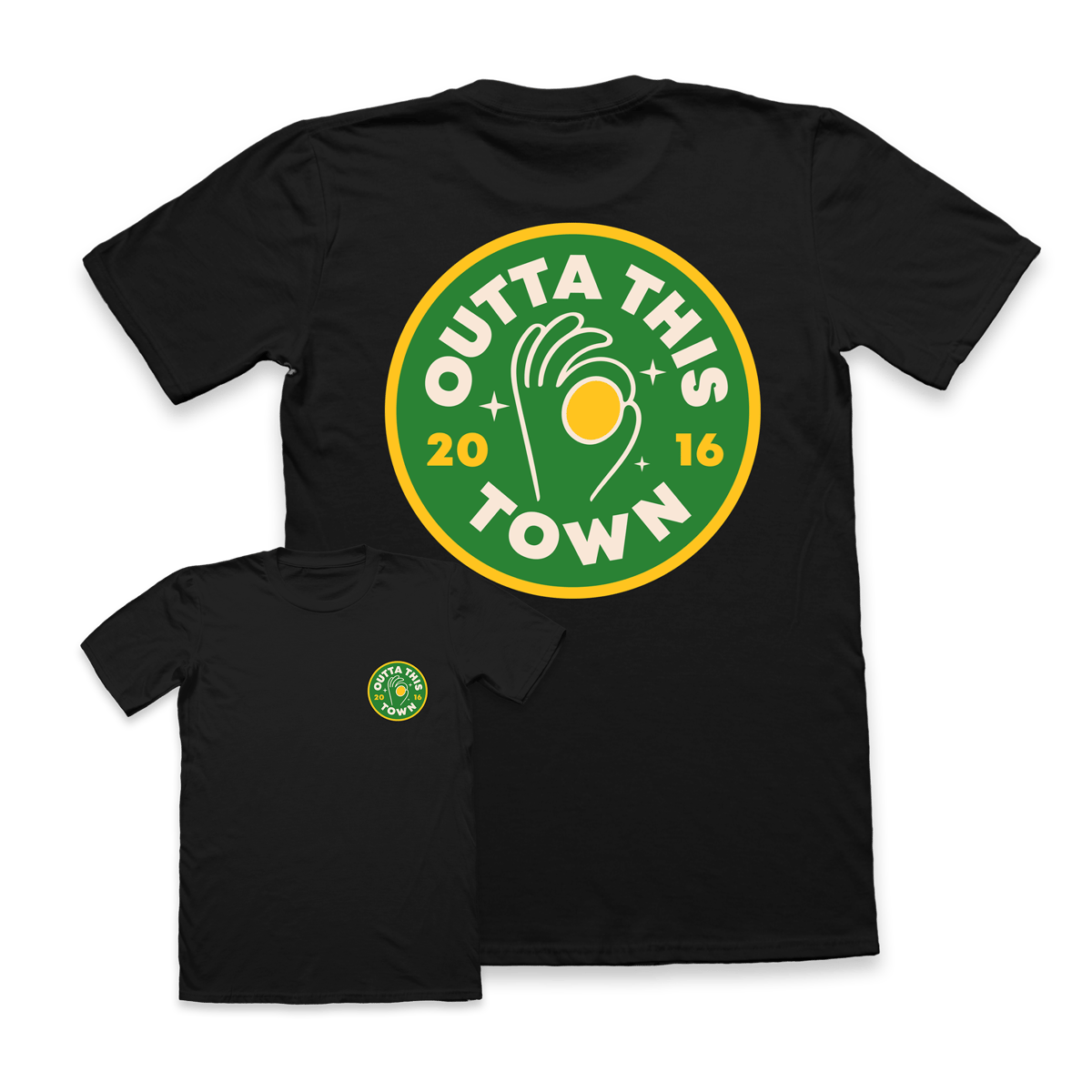 Image of Fruity Okay Badge T-Shirt | Black 🍋