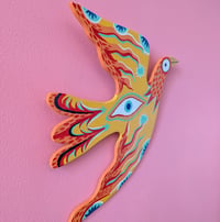 Image 3 of Wooden flying bird ~ Yellow