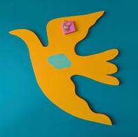 Image 4 of Wooden flying bird ~ Yellow
