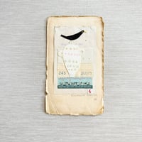 Image 1 of Mixed media artwork vintage ephemera - ORIGINAL - Blackbird singing