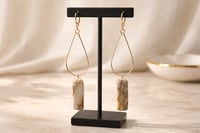 Image 5 of PINK ROSE FLOWER WITH SILVER HEART DANGLE