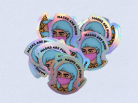 Image 2 of Masks are punk sticker 