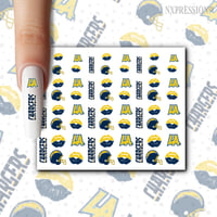 Chargers Nail Decals