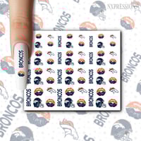 Broncos Nail Decals