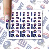 NY Giants Nail Decals