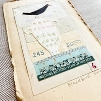 Image 5 of Mixed media artwork vintage ephemera - ORIGINAL - Blackbird singing