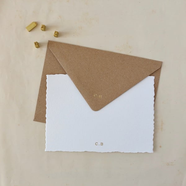 Image of SET CORRESPONDANCE / DORÉES / INITIALES PERSONNALISÉES