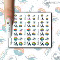 Miami Dolphins Nail Decals