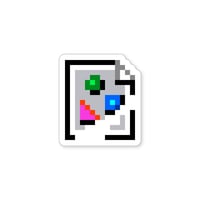 Image 1 of Netscape Navigator Broken Image Icon Laminated Sticker/Magnet [LIMITED]