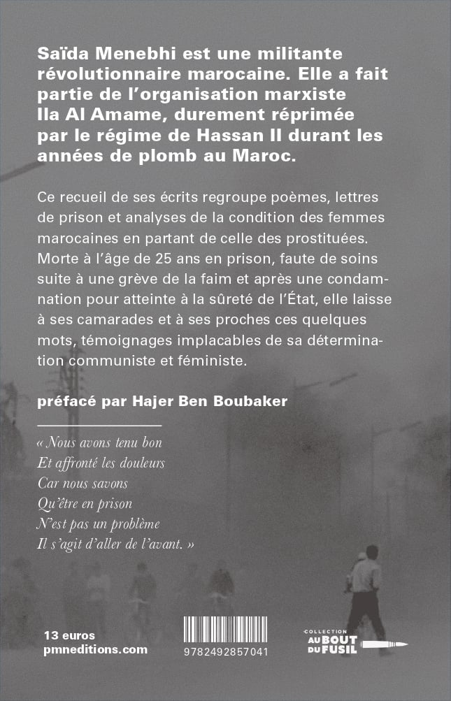 Les bras chargés de fusils, la tête de poèmes - Saïda Menebhi