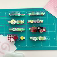 Image 2 of button hairclips
