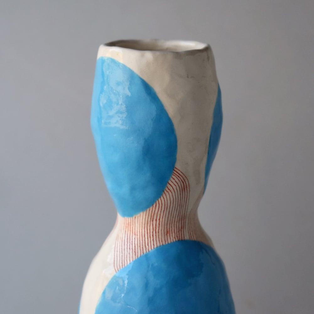 Image of Blue Circle Pod Vase