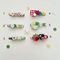 Image 3 of button hairclips