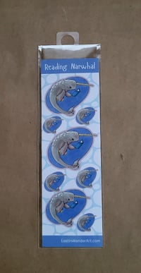 Sticker Strip--Reading Narwhal