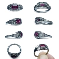 Image 2 of Folium ring in sterling silver or gold