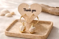 Image 19 of ROUND PURPLE BEADS WITH GOLD OWL DANGLE