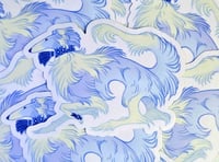 Image 2 of Blue Borzoi Sticker