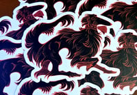 Image 2 of Black Borzoi Sticker