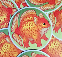 Image 2 of Goldfish Dragon Circle Sticker