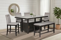 NAt-D302 / PUB TABLE AND 4 X BAR STOOL SET