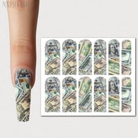 Image 1 of Scattered Bills Nail Wraps